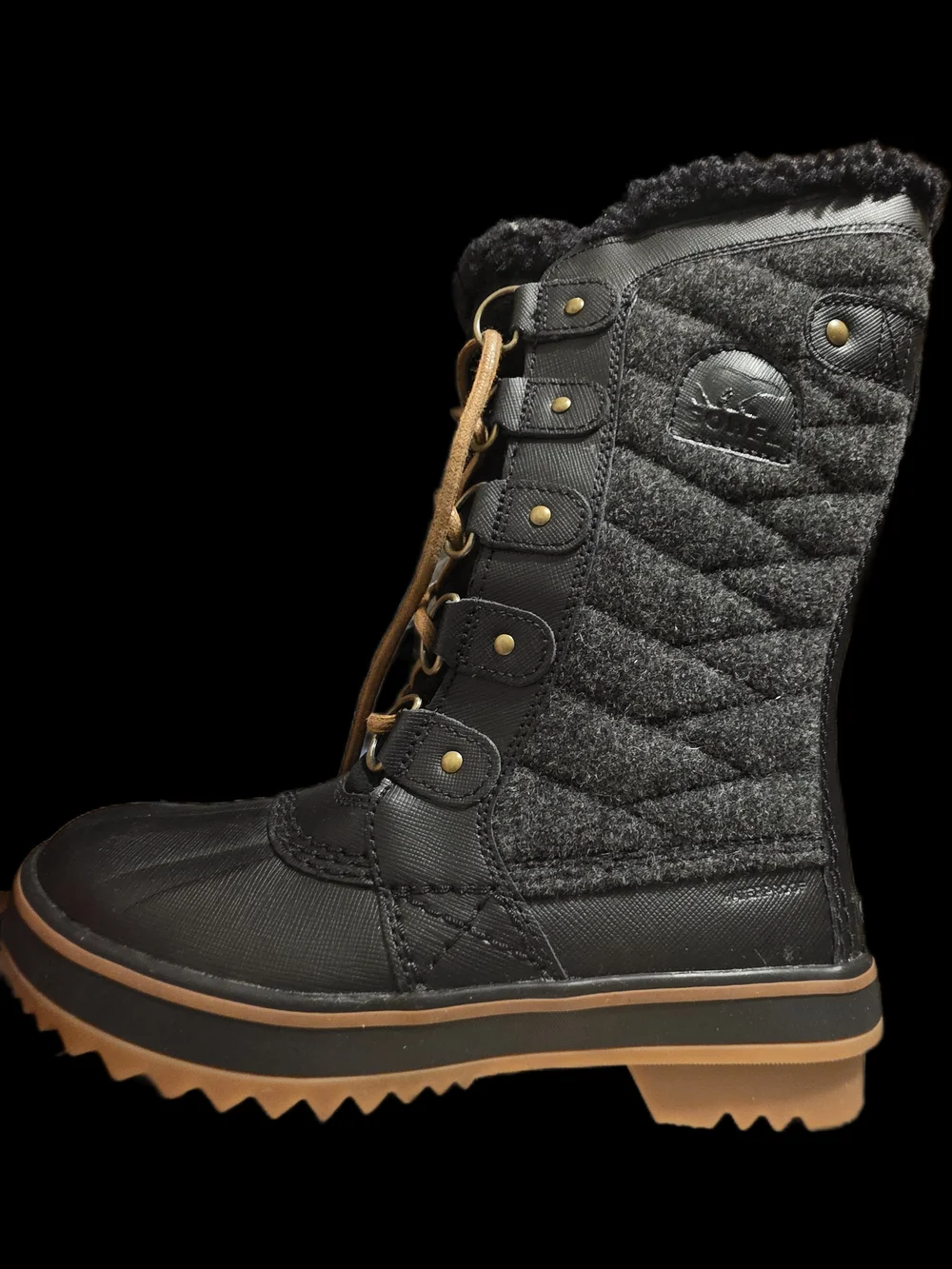 NWT Sorel Women's Tofinos 2 Waterproof Winter Lace-Up Boot with Brown Trim